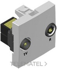 MMCONECTA - MODULO PNO.45x45 S/ANTIPOLVO T.TV-FM BN