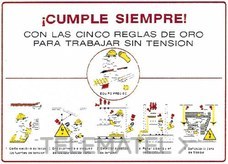 PROIMAN - SENAL CINCO REGLAS ORO 420x297mm PVC