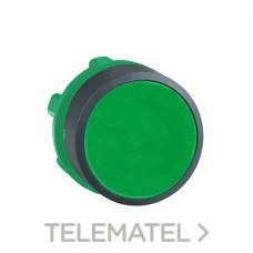 SCHNEIDER ELECTRIC - Cabeza pulsador diámetro 22 rasante verde embellecedor plástico