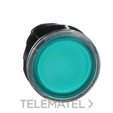 SCHNEIDER ELECTRIC - Cabeza pulsador luminoso diámetro 22 rasante verde embellecedor metálico