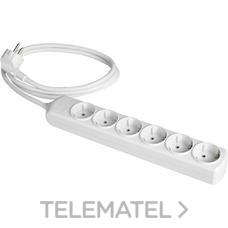 SOLERA - Base bipolar 6 tomas prolongación 3m libre de halógenos blanco