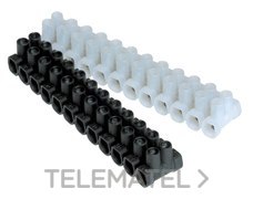 TEKOX - REGLETA CONEX.12P 16mm ESTANDAR NEGRA
