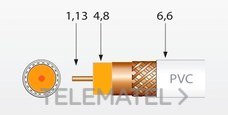 TELEVES - CABLE COAX.T100 CU/CU PE CLASE A 100m NG