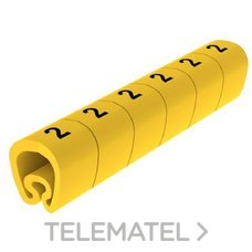 UNEX - SENALIZ.PVC PLAST.7-18mm -2- AMARILLO