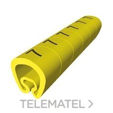 UNEX - SENALIZ.PVC PLAST.7-18mm -N- AMARILLO