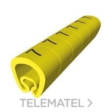 UNEX - SENALIZ.PVC PLAST.7-18mm -R- AMARILLO